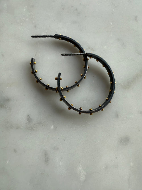 Dot Hoops - 18ky + SS