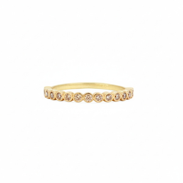 Champagne Diamond Bezel Ring