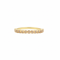 Champagne Diamond Bezel Ring