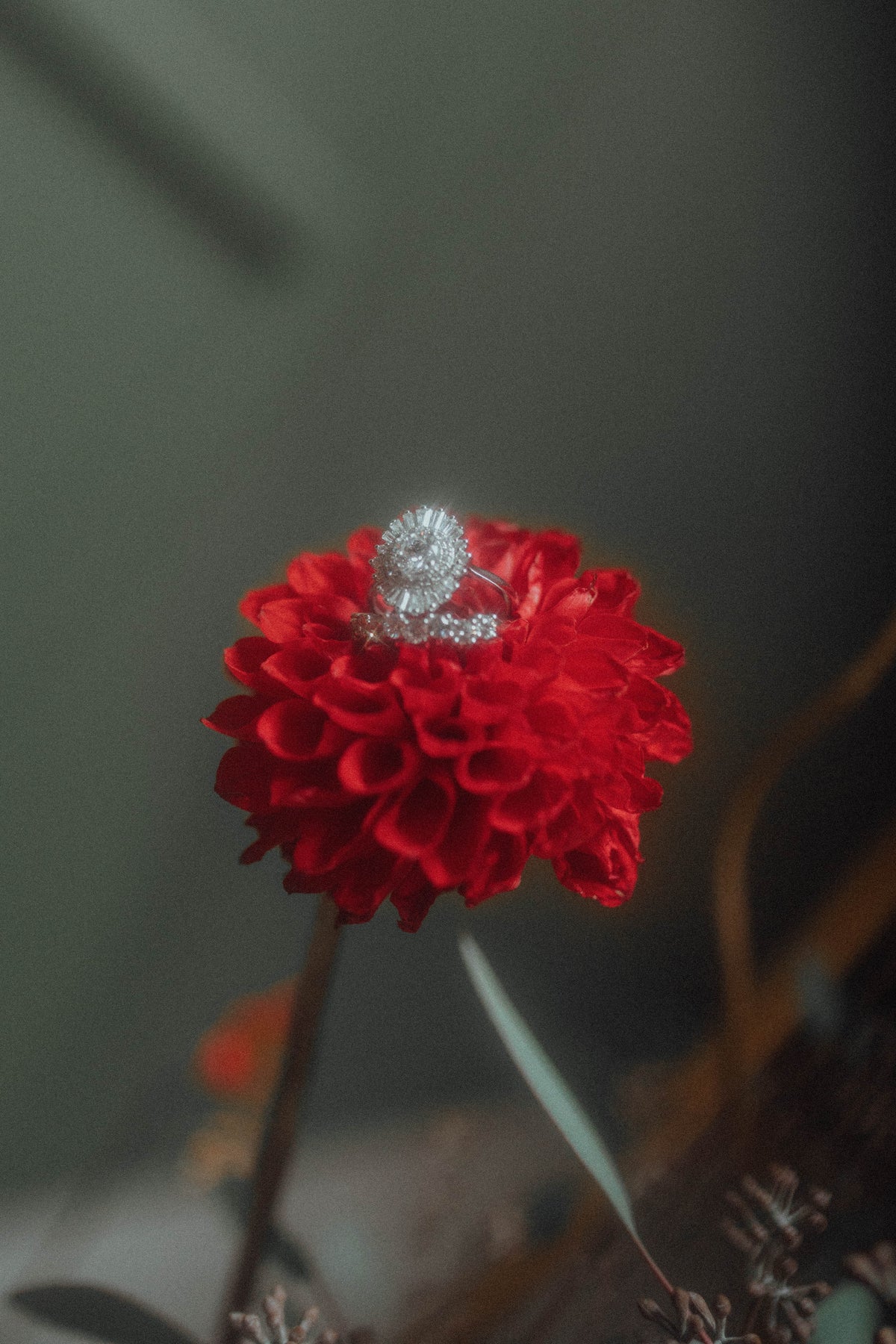 Radiant Art Deco Halo Ring