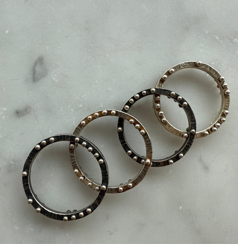 Scattered Dot Stacking Ring - Multiple Sizes and Variations