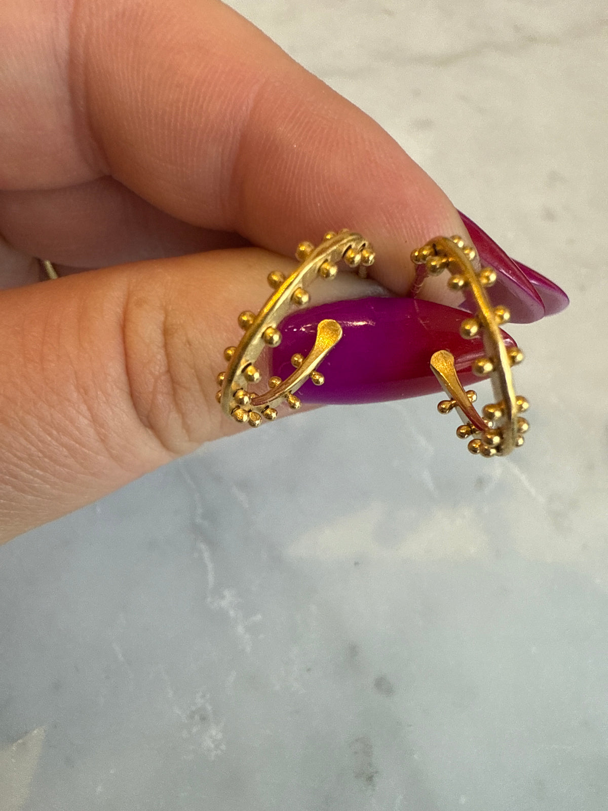 Full Dot Hoops - 14k Vermeil