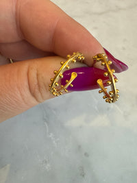 Full Dot Hoops - 14k Vermeil