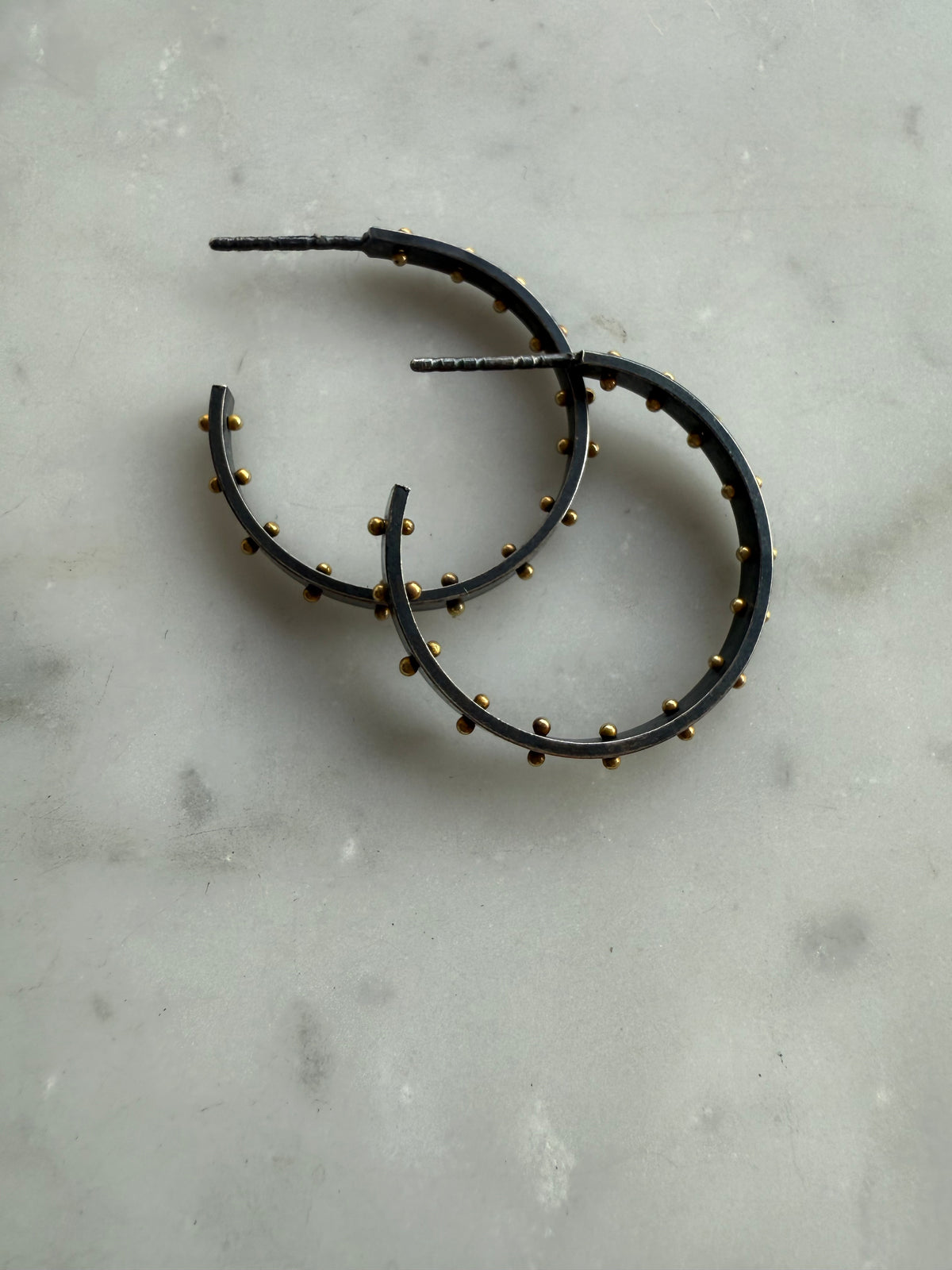 Dot Hoops - 18ky + SS