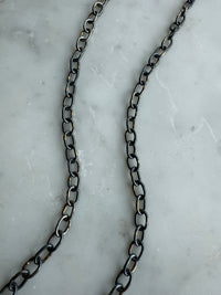 Mixed-Metal Heavy Chain Link Necklace - 18k + Silver