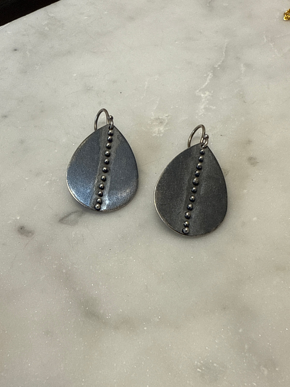 Linear Leaf Earrings - Sterling Silver