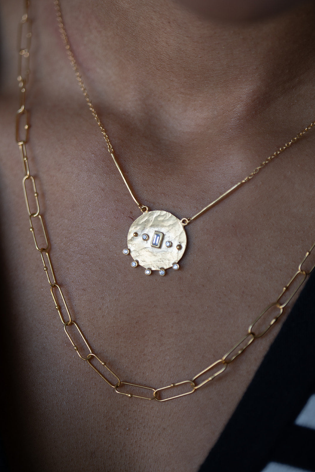 Geo Sol Necklace - 14K Vermeil