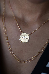 Geo Sol Necklace - 14K Vermeil