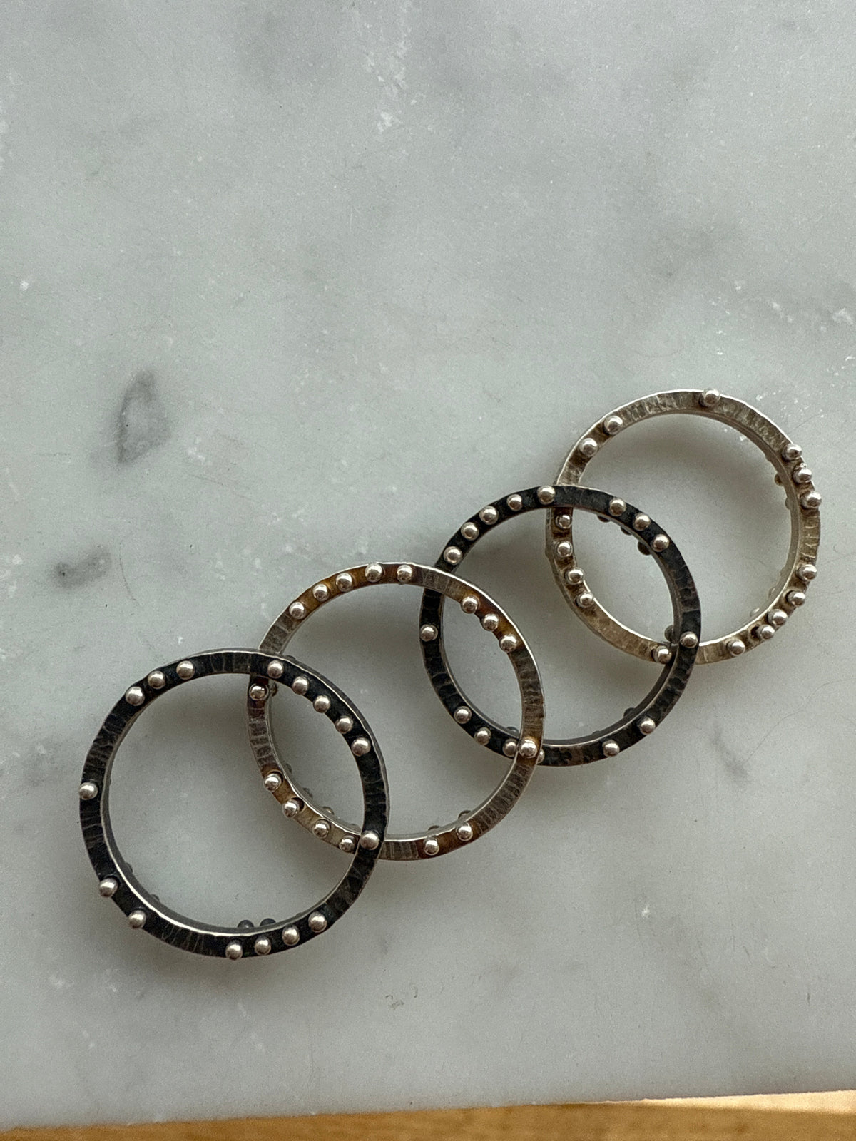 Scattered Dot Stacking Ring - Multiple Sizes and Variations