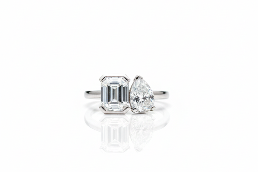 Toi et Moi Engagement Ring