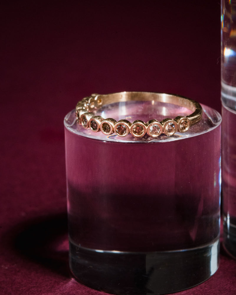 Champagne Diamond Bezel Ring