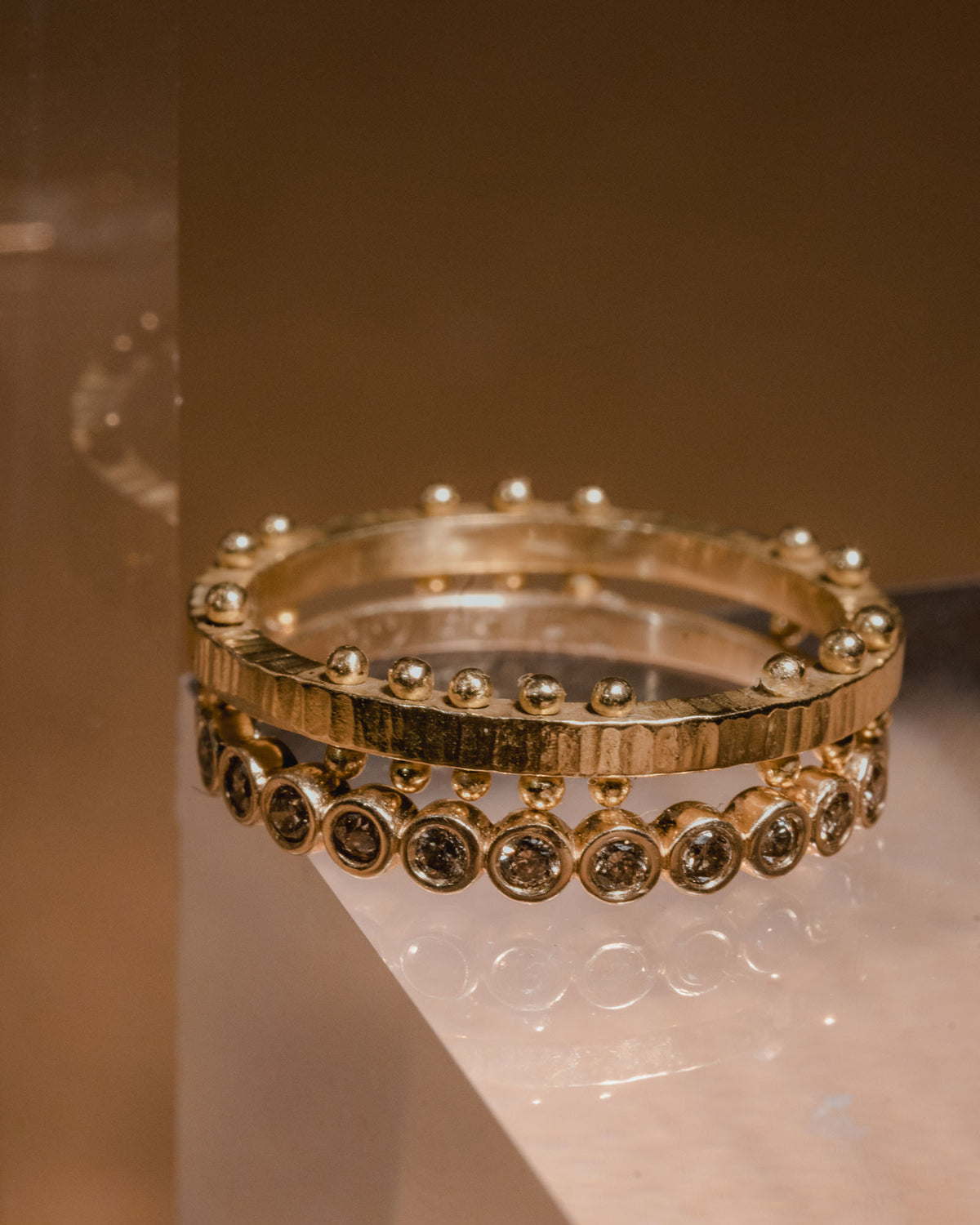Champagne Diamond Bezel Ring
