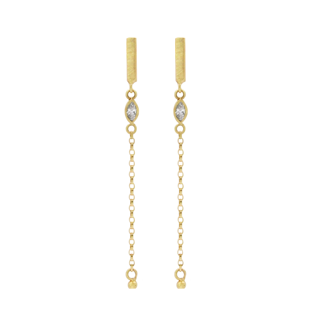 Marquise Bar Drop Earrings