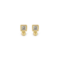 Square Dot Stud Earrings