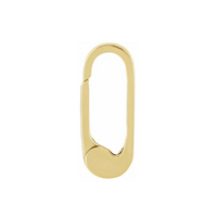 14k Elongated Charm Holder