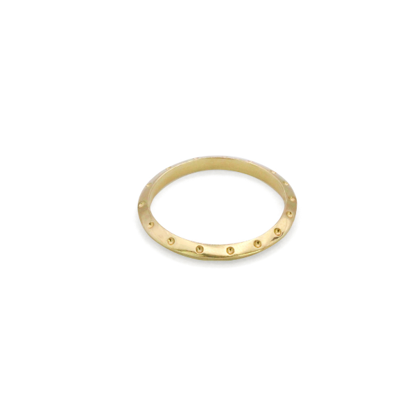 Knife Edge Dotted Ring