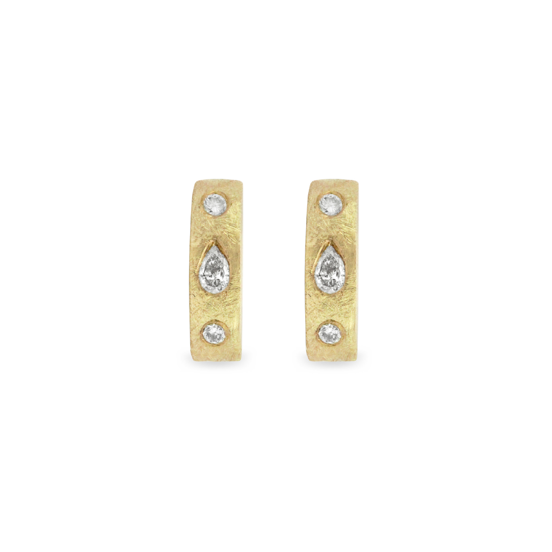 Raised Diamond Studs