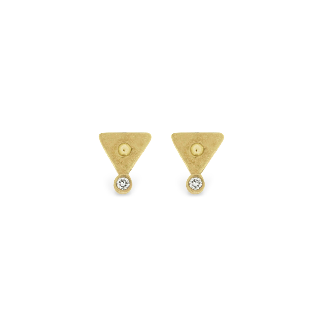 Triangle Dot Studs