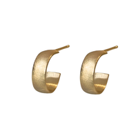 Textured Half Round Hoop Earrings