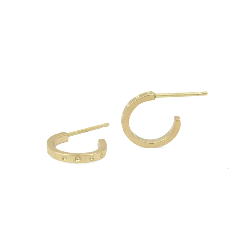 Huggie dot hoops