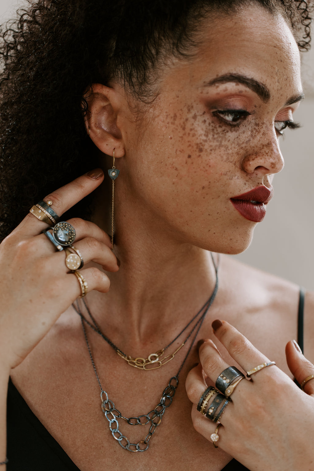 Stardust Ring - Gold Dots