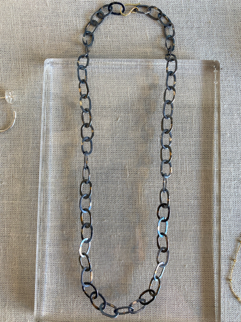 Hammered Chain Link Necklace